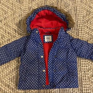 Mini Boden Puffer Coat Size 18-24 Months